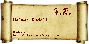 Halmai Rudolf névjegykártya