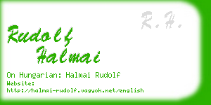 rudolf halmai business card